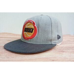 New Era 59fifty Adult Hat Houston Rockets Hardwood Classics Gray Size M/L